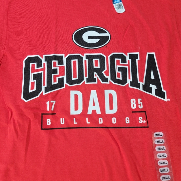 Georgia Bulldogs Men's DAD T Shirt Size Small Red Black White UGA Athens GA NEW - Picture 2 of 6